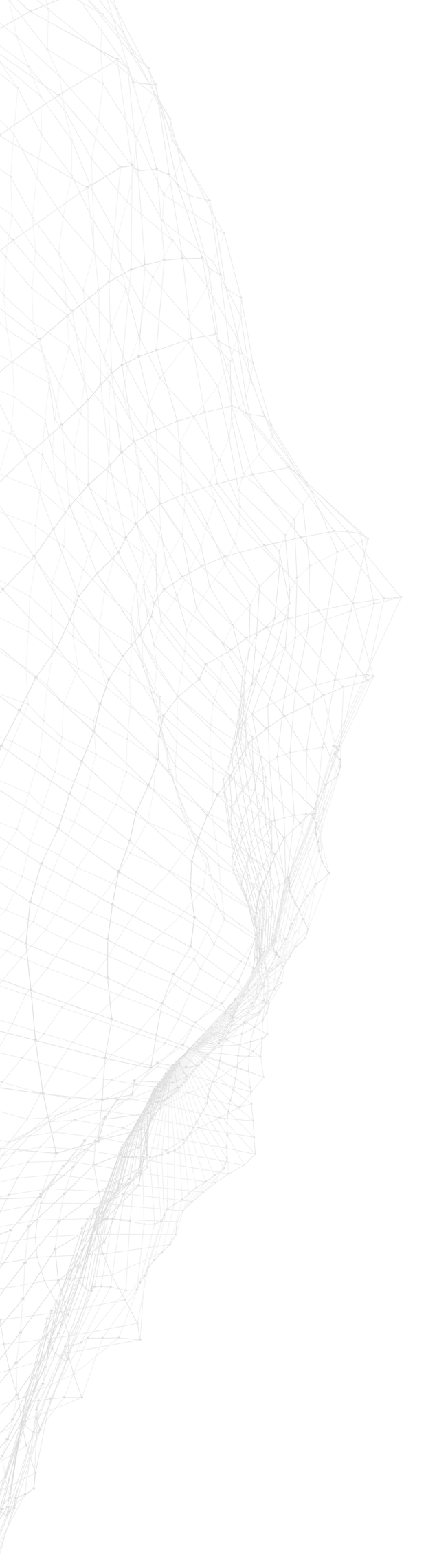 Przestrzenna siatka 3D białych linii na czarnym tle