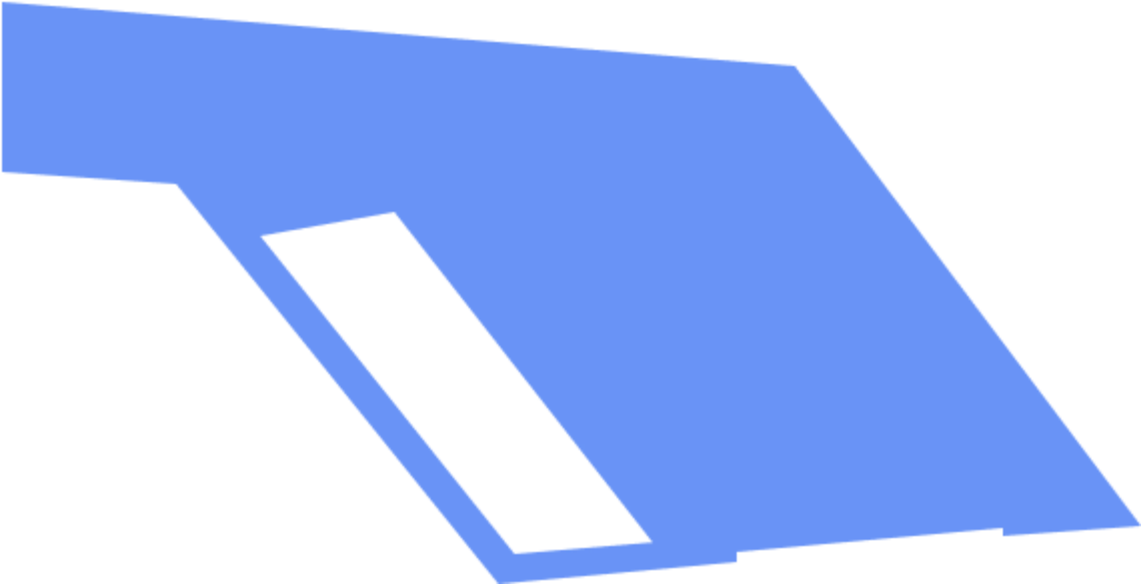 Niebieski geometryczny kształt na czarnym tle